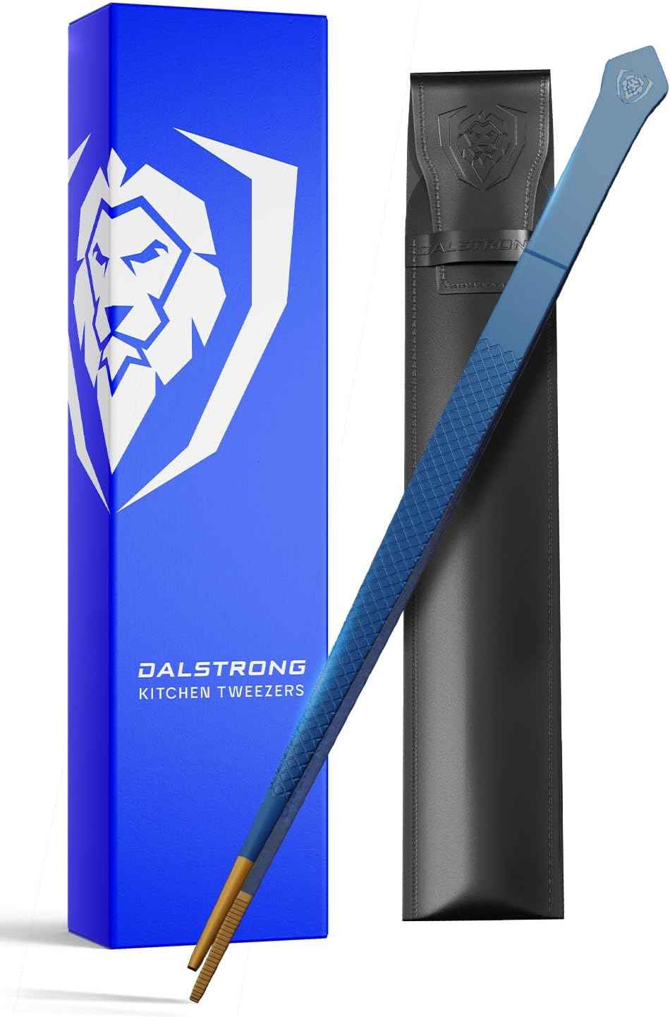 Dalstrong Professional Food Tweezers-Giftable 4pc Set-6.5"-High-Precision Tweezer Tongs-Black Titanium Coating-Plating, Multi-use-304 Stainless Steel-Culinary Fine Use-Metal Kitchen Tongs
