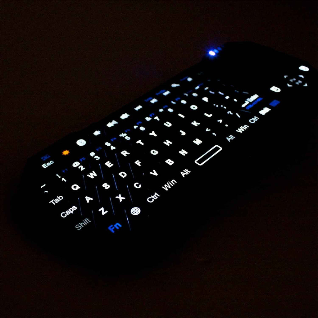 Fosmon Mini Bluetooth Keyboard (QWERTY Keypad), Wireless Portable with Touchpad, Compatible with Apple TV, Amazon Fire Stick, PS4, PS4 Pro, PS5, HTPC/IPTV, VR Glasses, Smartphones
