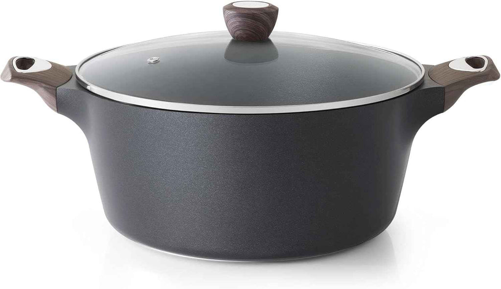 SENSARTE Ceramic Nonstick Stock Pot with Lid, 2.6/4.5/6.6/8.5 QT Soup Pot Casserole Pot, Non-toxic Healthy Pasta Pot, Large Cooking Pot Stew Pot, Induction Compatible, PFOA PFAS PTFE Free, White