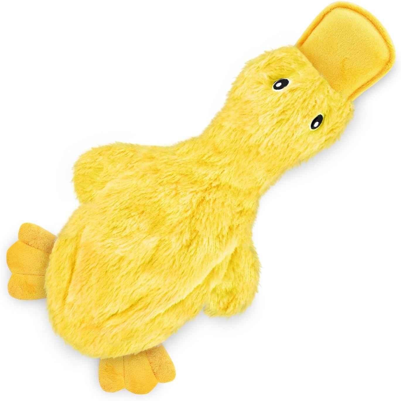 Best Pet Supplies Interactive Squeaky Dog Chew Toy, Ideal Dog Toys for Chewers, Small, Medium & Large Dogs, and Fetch Lovers - Crinkle Duck (Light Pink), Large