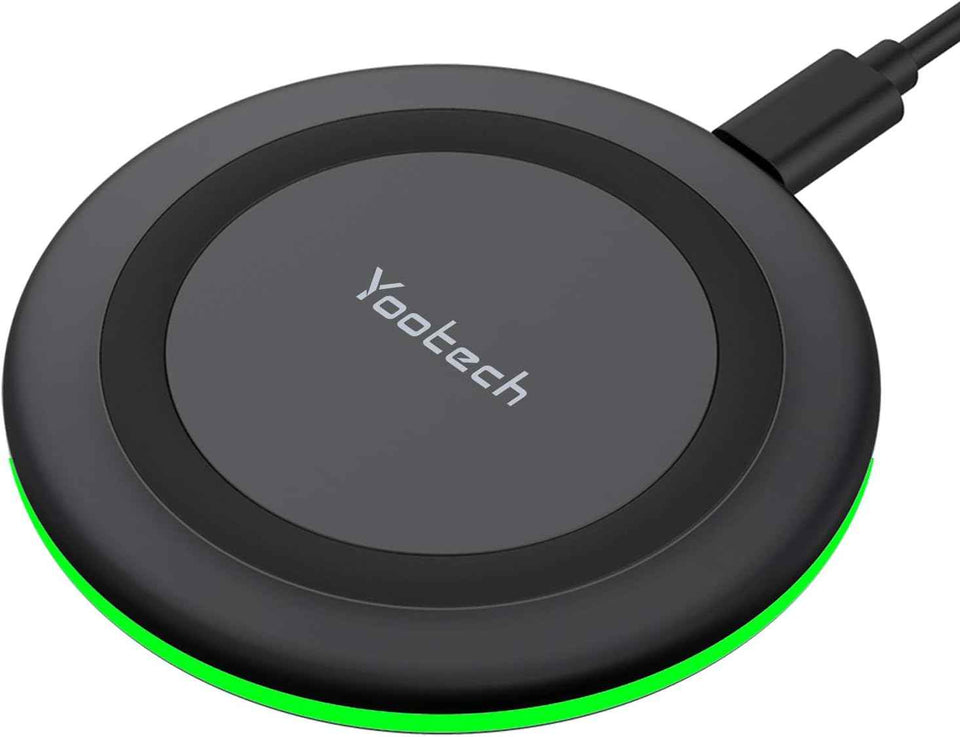 Yootech Wireless Charger,10W Max Wireless Charging Pad Compatible with iPhone 17/17 Pro/17 Pro Max/Air/16/15/14/13/SE 2022/12/11,Samsung Galaxy S25/S24/S23,for AirPods Pro 3(No AC Adapter)