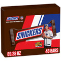 snickers full size bulk milk chocolate candy bars, 1.86 oz bar, 48 count box