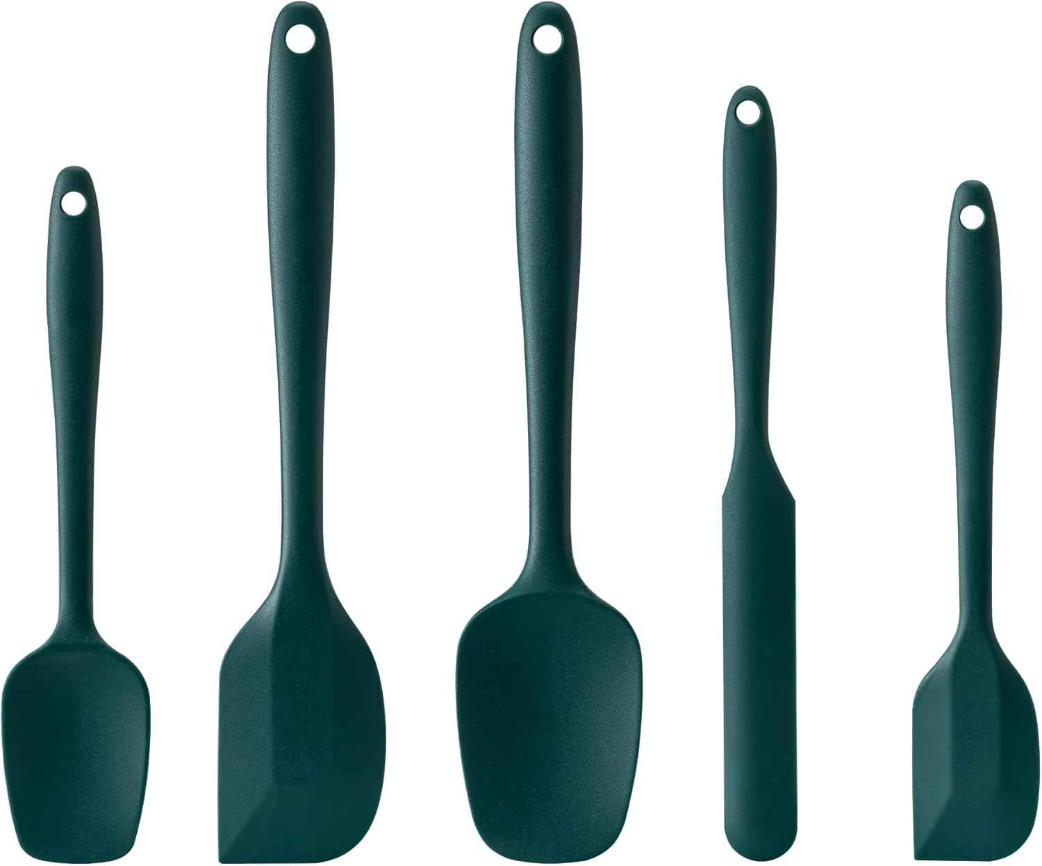 Silicone Spatula Set, 5 Piece Food Grade Rubber Spatulas for Baking, Cooking, and Mixing High Heat Resistant Non Stick Dishwasher Safe BPA-Free (Multicolor)