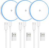 MagSafe Charger 2 Pack 15W Magnetic Wireless Charger Fast Charging Pad Compatible with iPhone 17/16/15/14/13/12 Series & AirPods 3/2/Pro Magnetic MagSafe Charging Pad with Dual Ports - ShopUS