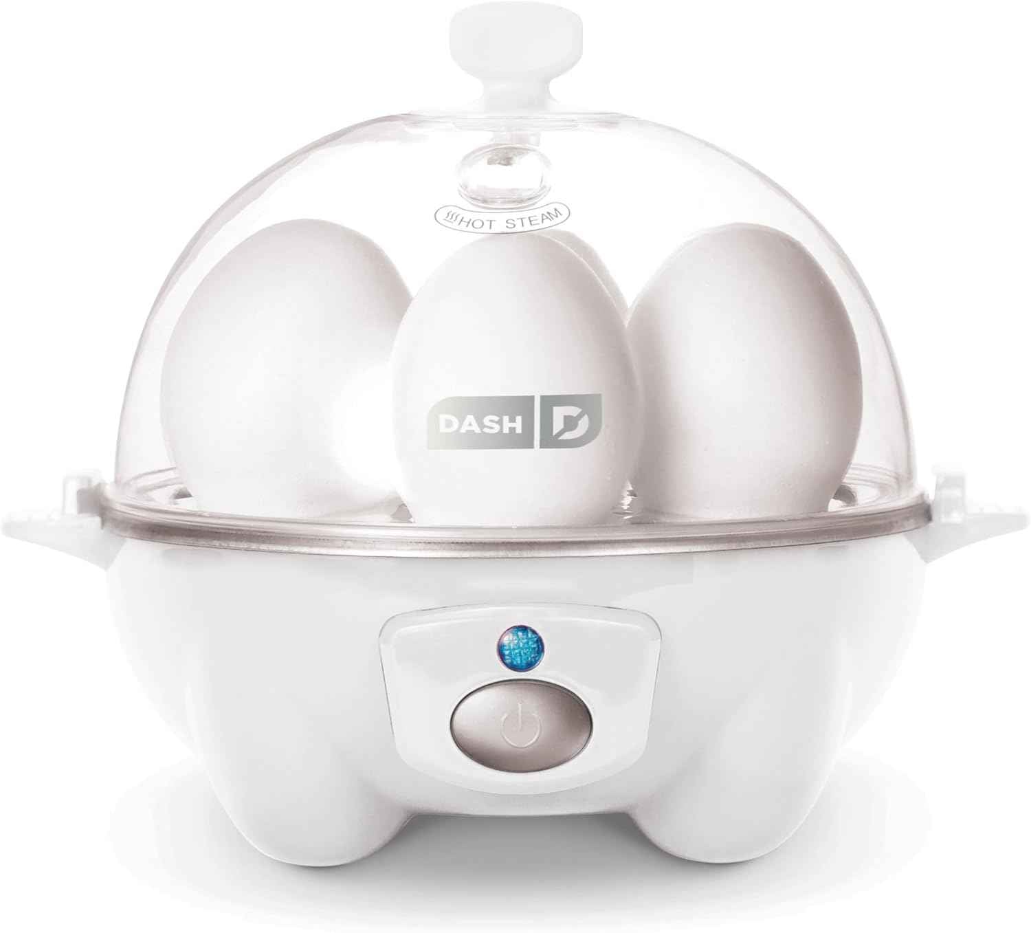 DASH Rapid Egg Cooker: 6 Egg Capacity Electric Egg Cooker for Hard Boiled Eggs, Poached Eggs, Scrambled Eggs, or Omelets with Auto Shut Off Feature - Aqua, 5.5 Inch (DEC005AQ)