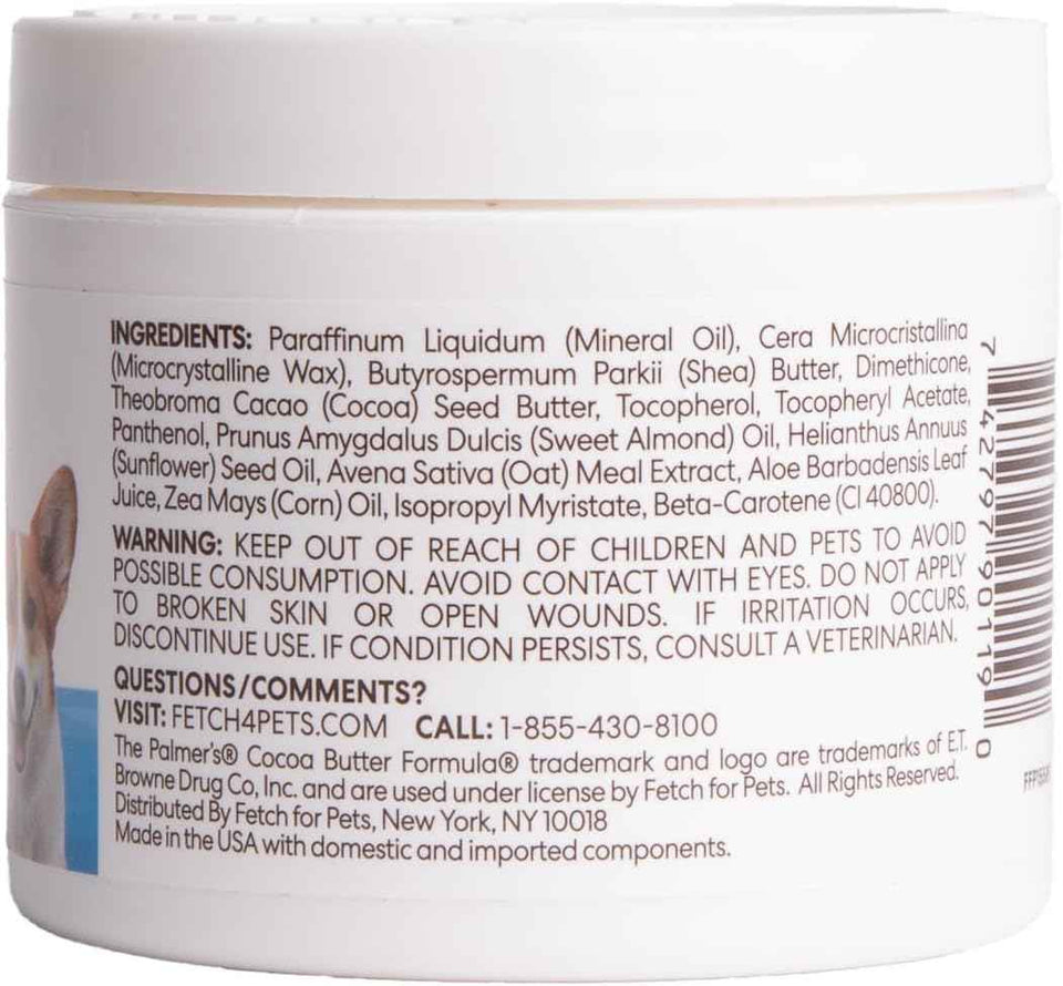 Palmer's for Pets Cocoa Butter Fragrance-Free Paw Pad & Nose Balm for Dogs with Vitamin E