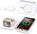 Magnetic Wireless Charger for iPhone: 3 in 1 Travel Charging Station for Apple Devices for iPhone 17 Air 16 15 14 13 12 Pro Max Plus - Foldable Charging Pad for Apple Watch Series & Airpods 4 3 2 Pro