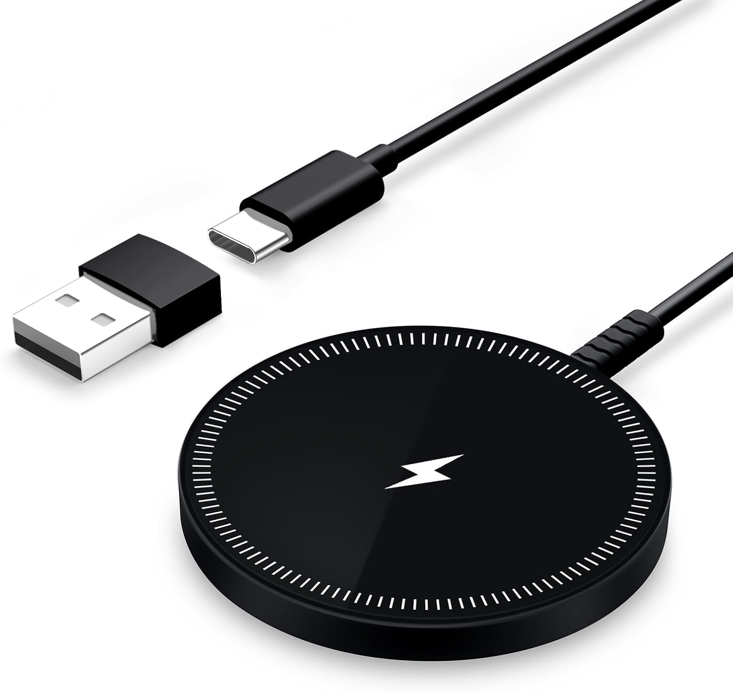 Magnetic Wireless Magsafe Charger iPhone: Fast Charging Pad for iPhone 17/16/15/14/13/12 Series & AirPods Pro 4-2, Strong Magnet, Dual Ports, Cover-Friendly, Lightweight for Travel Home Office Desk - ShopUS