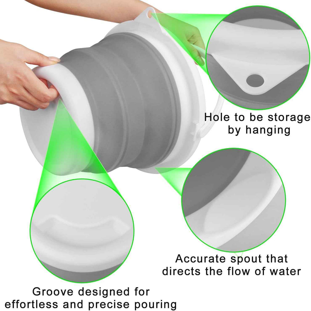 silicone collapsible mop bucket 5l household cleaning ice bucket no wringer