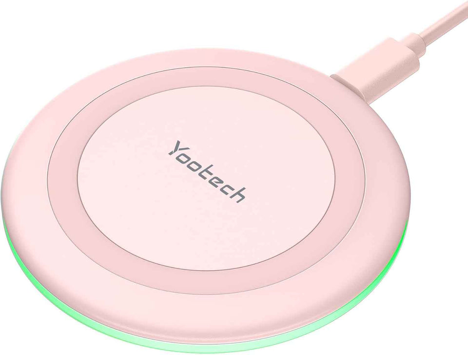 Yootech Wireless Charger,10W Max Wireless Charging Pad Compatible with iPhone 17/17 Pro/17 Pro Max/Air/16/15/14/13/SE 2022/12/11,Samsung Galaxy S25/S24/S23,for AirPods Pro 3(No AC Adapter)