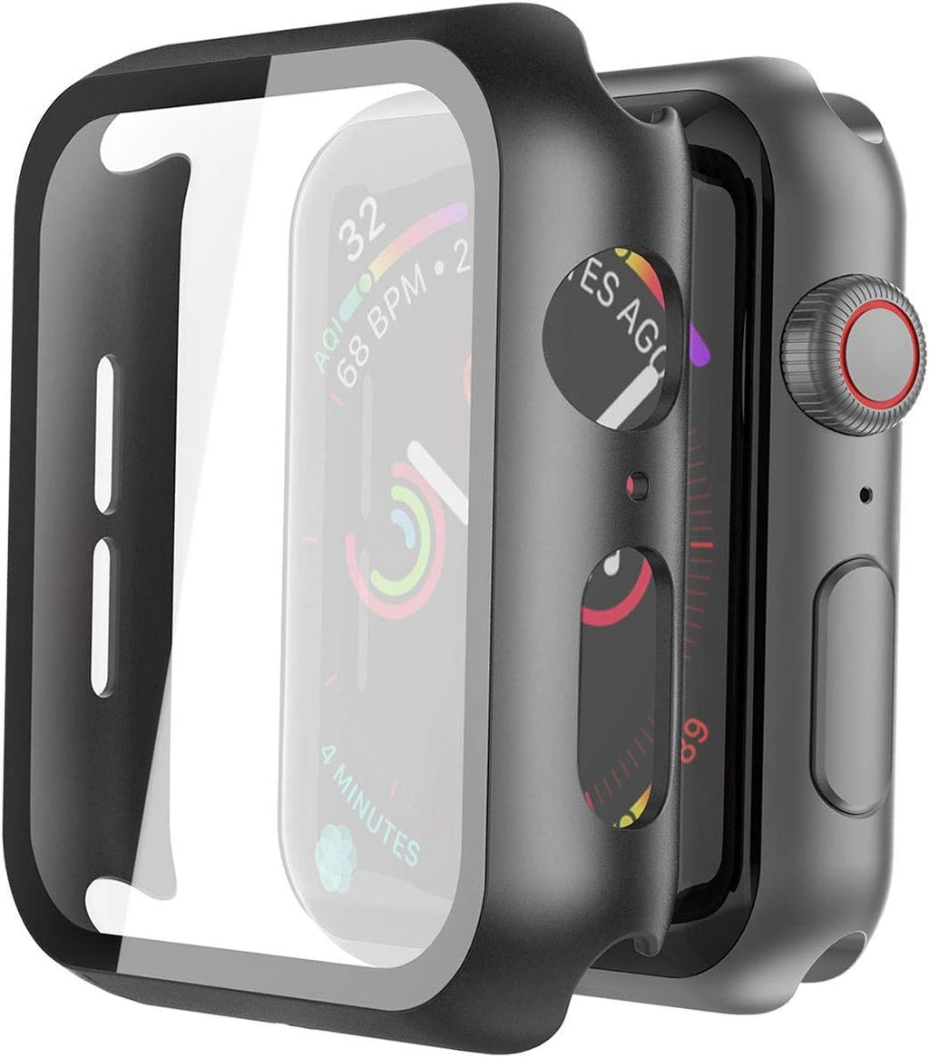 Misxi tempered glass case for Apple Watch Series 7 (2021) 46mm and Series 6 watch
