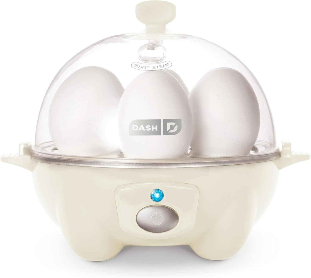 DASH Rapid Egg Cooker: 6 Egg Capacity Electric Egg Cooker for Hard Boiled Eggs, Poached Eggs, Scrambled Eggs, or Omelets with Auto Shut Off Feature - Aqua, 5.5 Inch (DEC005AQ)