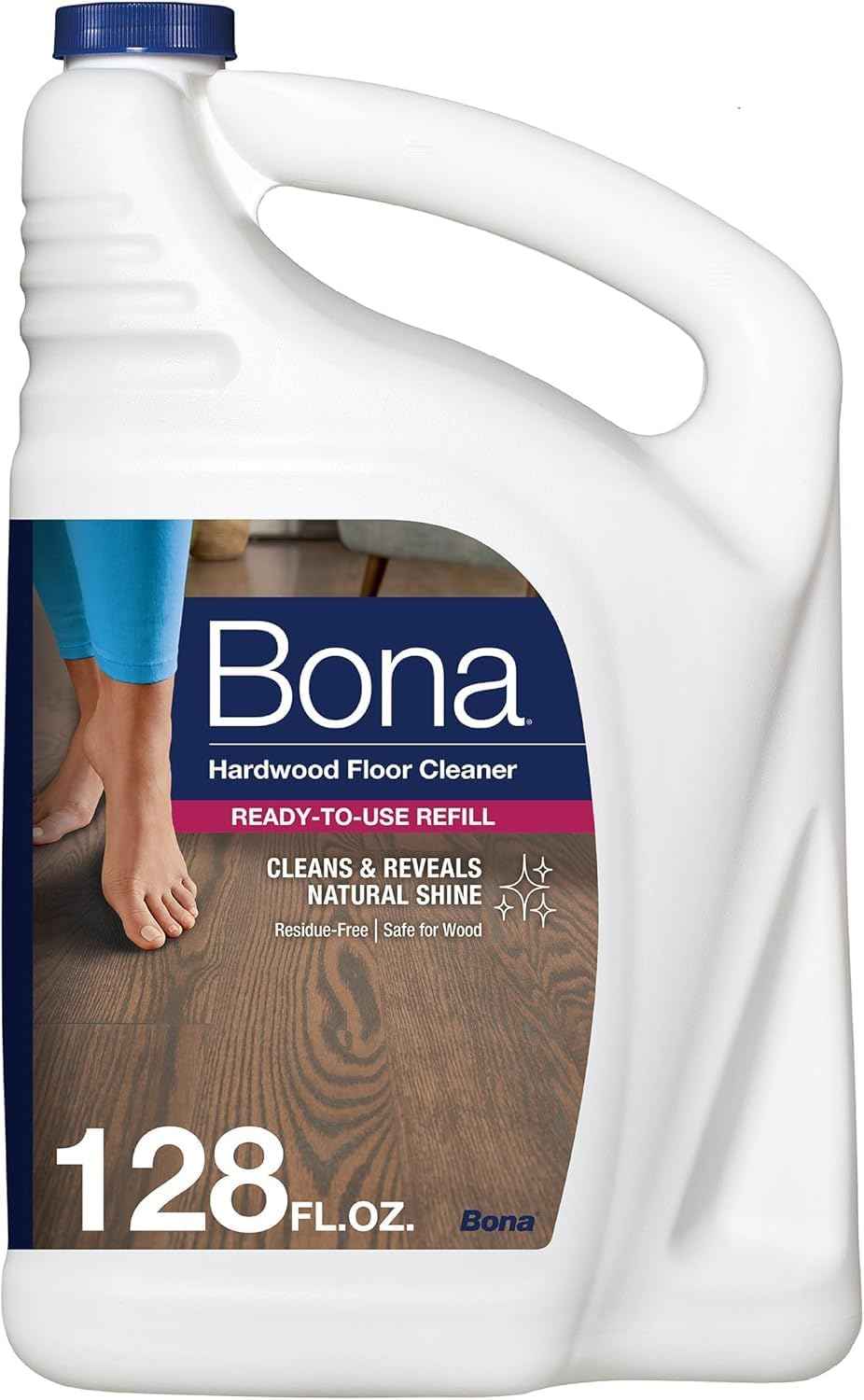 Bona hardwood floor cleaner refill 128 oz unscented residue-free cleaning solution