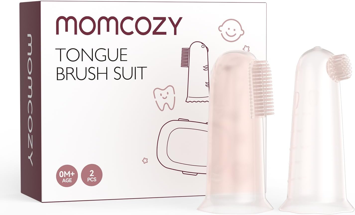 momcozy baby tongue cleaner gauze 40 count disposable oral cleaner for newborns and toddlers