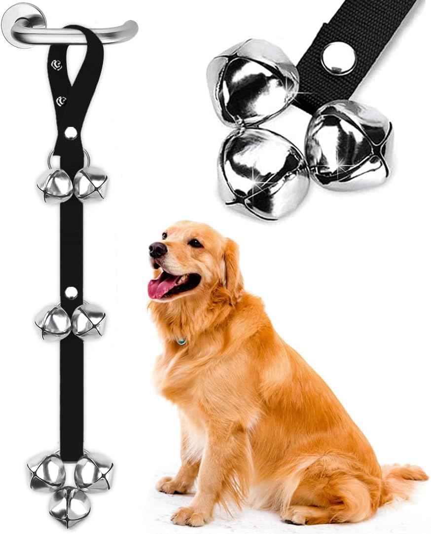 BLUETREE Dog Doorbells Premium Quality Training Potty Great Dog Bells Adjustable Door Bell Dog Bells for Potty Training Your Puppy The Easy Way - 7 Extra Large Loud 1.4 DoorBells