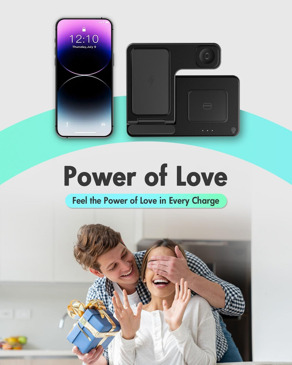 Wireless Charger iPhone Charging Station: 3 in 1 Charger Stand Multiple Devices for Apple - iPhone 16e 16 15 14 Pro Max 13 12 11 - Watch 10 9 8 7 6 5 4 3 2 SE and Ultra Series - Airpods 4 3 2 Pro - ShopUS
