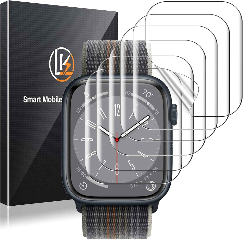 LK 6 Pack for Apple Watch Series 11/ Series 10 Screen Protector 42mm - Anti-Scratch, Self-Healing Soft TPU Screen Protector for Apple Watch 42mm, Bubble Free, HD Transparent, Touch Sensitive