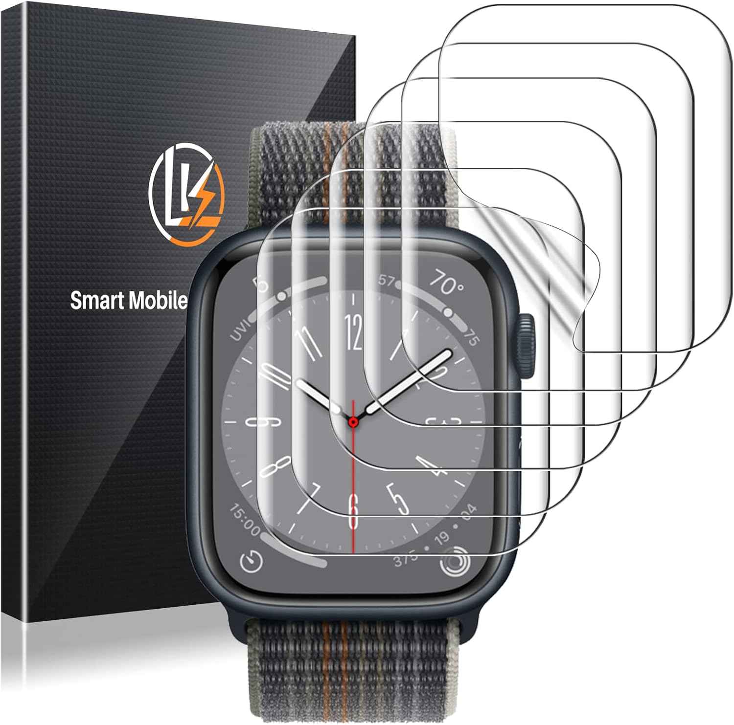 LK 6 Pack for Apple Watch Series 11/ Series 10 Screen Protector 42mm - Anti-Scratch, Self-Healing Soft TPU Screen Protector for Apple Watch 42mm, Bubble Free, HD Transparent, Touch Sensitive