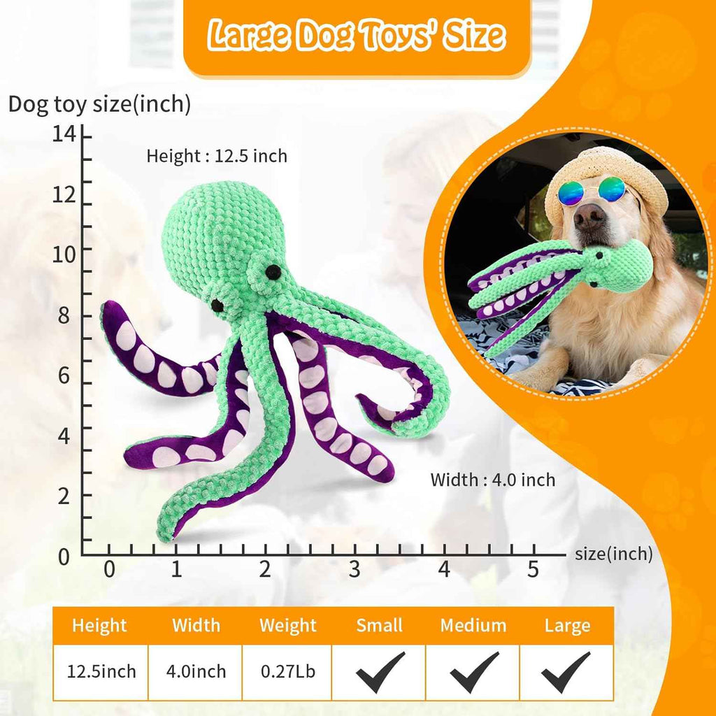 Large, soft plush squeaky dog toys for small, medium, and large dogs daily companionship, training reward, and gift.