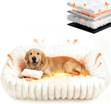 Self Warming Cat Bed for Indoor Cats, Donut Shape, Self-Heating Dog Bed with Non-Slip Bottom, Washable & Portable (Size S)