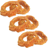 6-pack ultra chewy turkey tendon rings for dogs - premium all-natural hypoallergenic alternative to rawhide