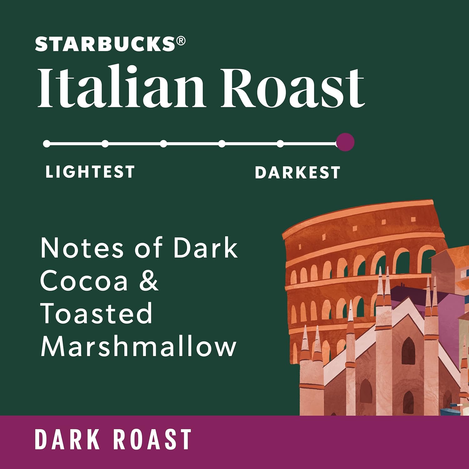 Starbucks Italian Roast Dark Roast Ground Coffee, 18 oz, 100% Arabica, 1 bag