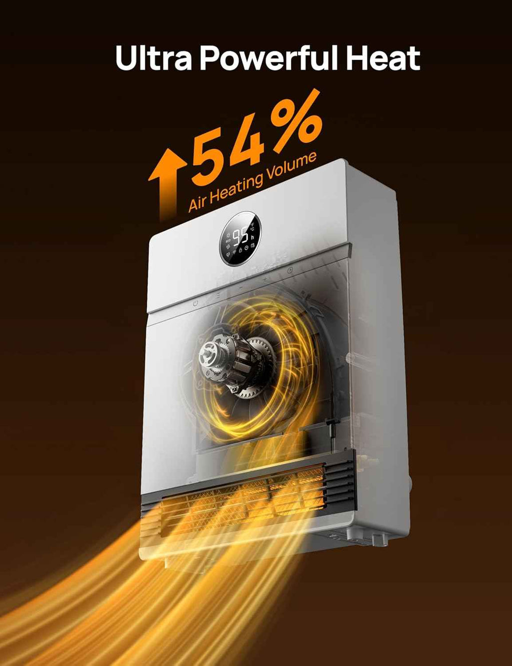 Dreo IP24 Electric PTC Space Heater with 30° Oscillation, Adjustable Thermostat and Alexa Compatibility