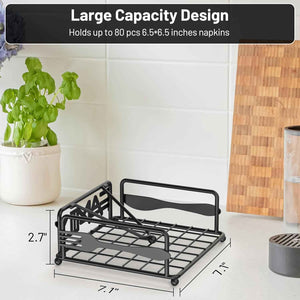Elegant Rustic Iron Napkin Holder for Kitchen Dining Room Decor