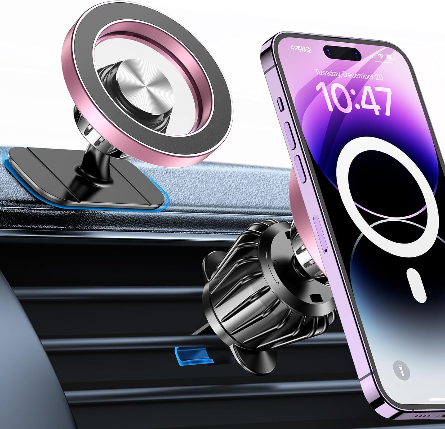 Kaistyle for Magsafe Car Mount‹ې20 Strong Magnets‹ÛÔMagnetic Phone Holder for Car Phone Holder Mount Dash Mounted Holders Cell Phone Holders for Your Car Accessories for Women Men for iPhone 17 16 15 14 - ShopUS