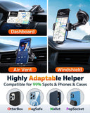 Qifutan Car Phone Holder Mount Phone Mount for Car Windshield Dashboard Air Vent Universal Hands Free Automobile Cell Phone Holder Fit for iPhone Smartphone Camera Mounts