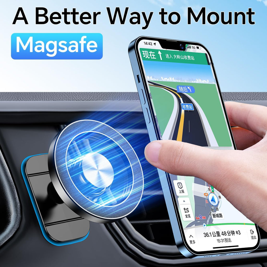 Kaistyle for Magsafe Car Mount‹ې20 Strong Magnets‹ÛÔMagnetic Phone Holder for Car Phone Holder Mount Dash Mounted Holders Cell Phone Holders for Your Car Accessories for Women Men for iPhone 17 16 15 14 - ShopUS