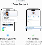 dot. Card - Digital Business Card - Tap Compatible with iPhone & Android (Black)