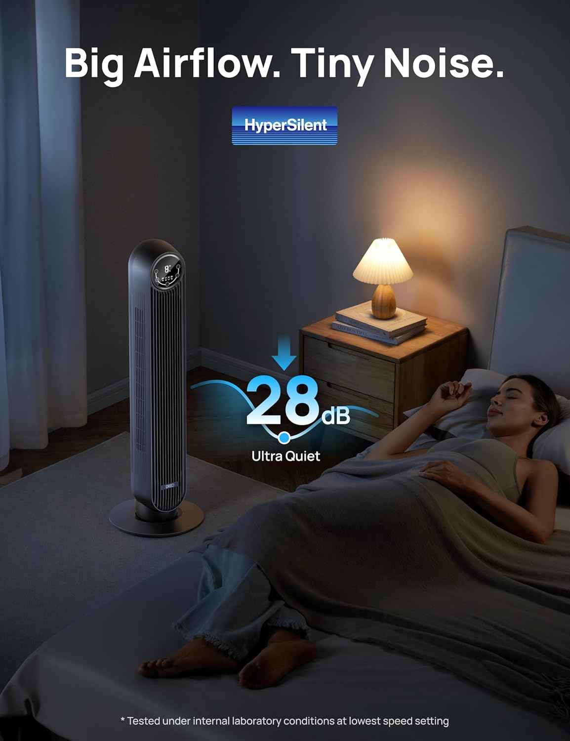 Dreo Tower Fan Smart Oscillating Quiet Floor Fan with Remote and WiFi Voice Control Works with Alexa Google