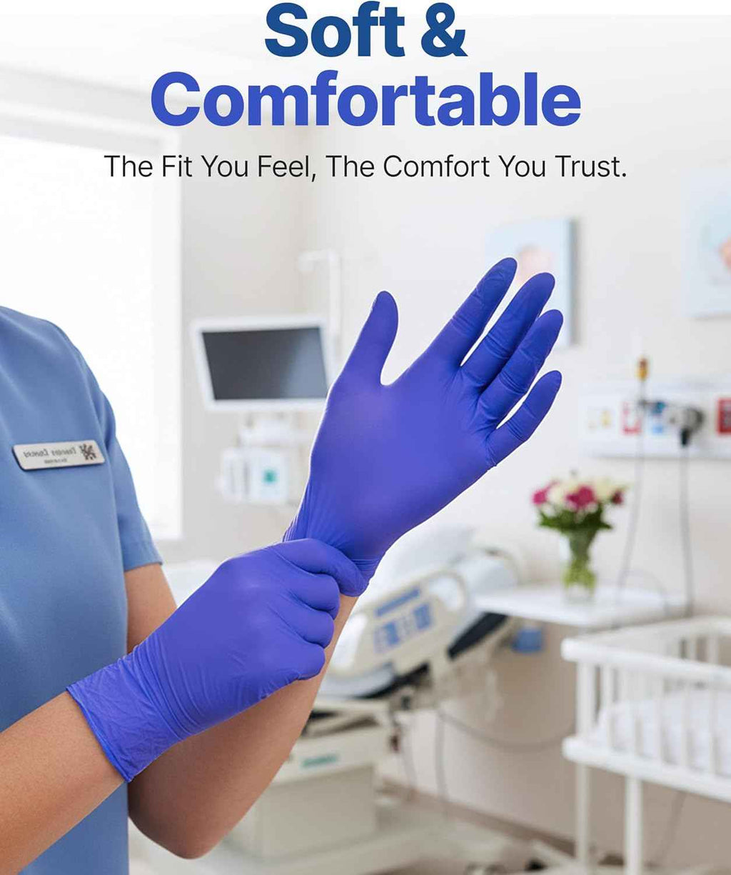 Schneider Nitrile Exam Gloves: Latex-Free, Powder-Free, Food-Safe for Cooking and Household Use