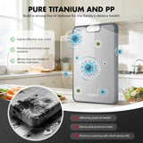 Sumzzz Titanium Cutting Board for Kitchen, Non Toxic 2-in-1 Cutting Board Double Sided Food Grade PLre Titanium, Knife Friendly Easy to Clean Large Size 15”×10.3”