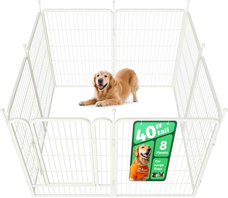 FXW Rollick Unleashed Dog Playpen for Indoor, Yard, RV Camping, 24 inch 8 Panels for Small and Puppy Dogs, Black│Patented