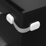 SKYLA HOMES Baby Locks (8-Pack) Child Safety Cabinet Proofing - Safe Quick and Easy 3M Adhesive Cabinet Drawer Door Latches No Screws & Magnets Multi-PLrpose for Furniture Kitchen Ovens Toilet Seats