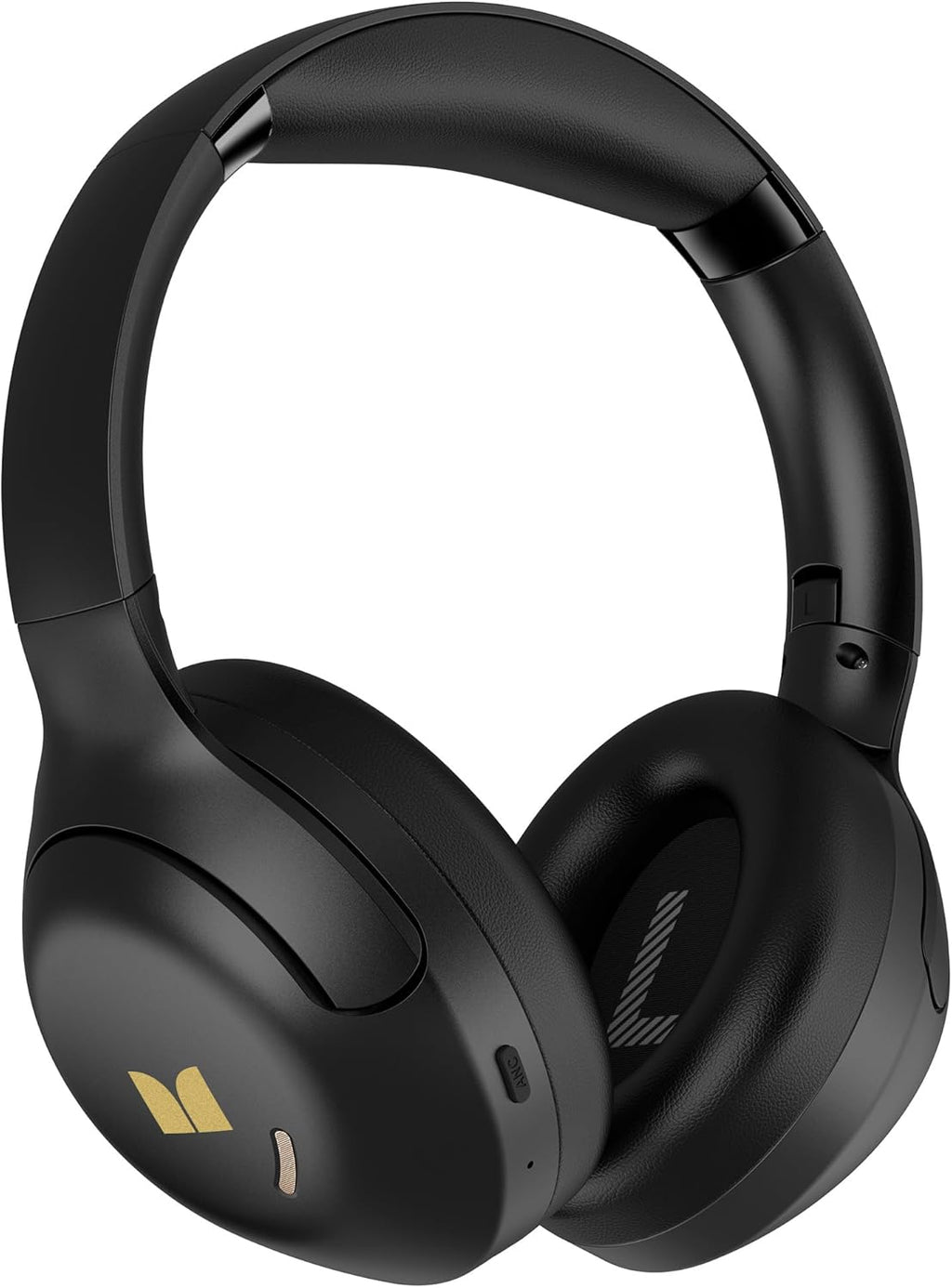 Monster Harmonic N22 Active Noise Cancelling Headphones, Bluetooth Headphones Over Ear with 3 EQ Modes, 110H Playtime, HiFi Stereo Audio, Bluetooth 6.0, Wireless Headphones for Work Travel, Black