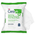 cerave plant-based face wipes, hydrating makeup remover, biodegradable, fragrance-free, 25-count, sensitive skin