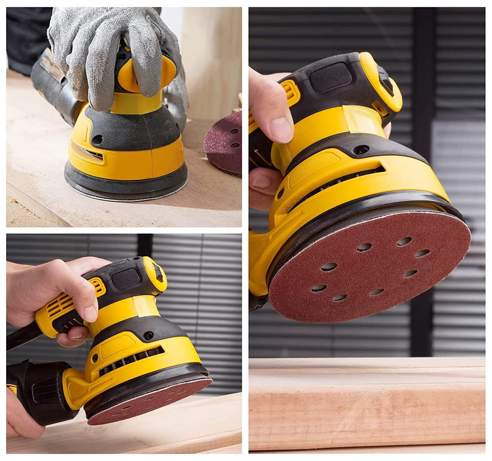 165 PCS 5 Inch Sanding Discs,Round Hook and Loop Sandpaper for Random Orbital Sander 40 60 80 120 150 240 320 400 600 Grit