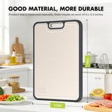 Sumzzz Titanium Cutting Board for Kitchen, Non Toxic 2-in-1 Cutting Board Double Sided Food Grade PLre Titanium, Knife Friendly Easy to Clean Large Size 15”×10.3”