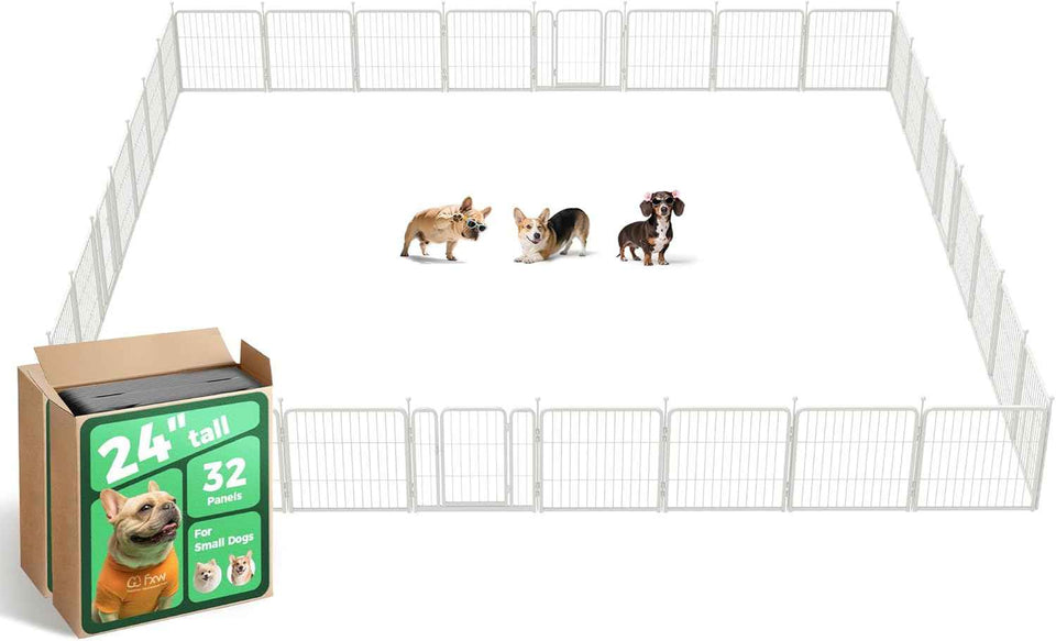 FXW Rollick Unleashed Dog Playpen for Indoor, Yard, RV Camping, 24 inch 8 Panels for Small and Puppy Dogs, Black│Patented