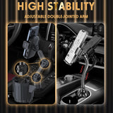 Phone Holders for Your Car, 2 in 1 Universal Cup Holder Expander Adjustable Base with Phone Mount, Long Arm with 360å¡Rotation Cup Holder Phones Mount for Car Compatible with All Smartphones - ShopUS