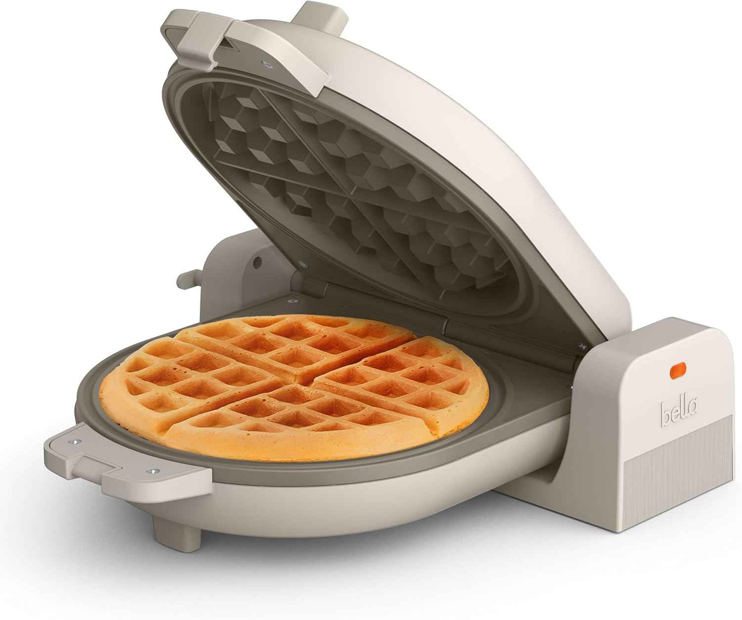 bella Flip-n-Store Waffle Maker, EverGood‰ã¢ Ceramic Nonstick Coating, Fits-anywhere‰ã¢ Kitchenware, Power Indicator Light & Touch Handle, 7‰۝ Wide & 1" Deep Plates, 1000 Watt, Plum