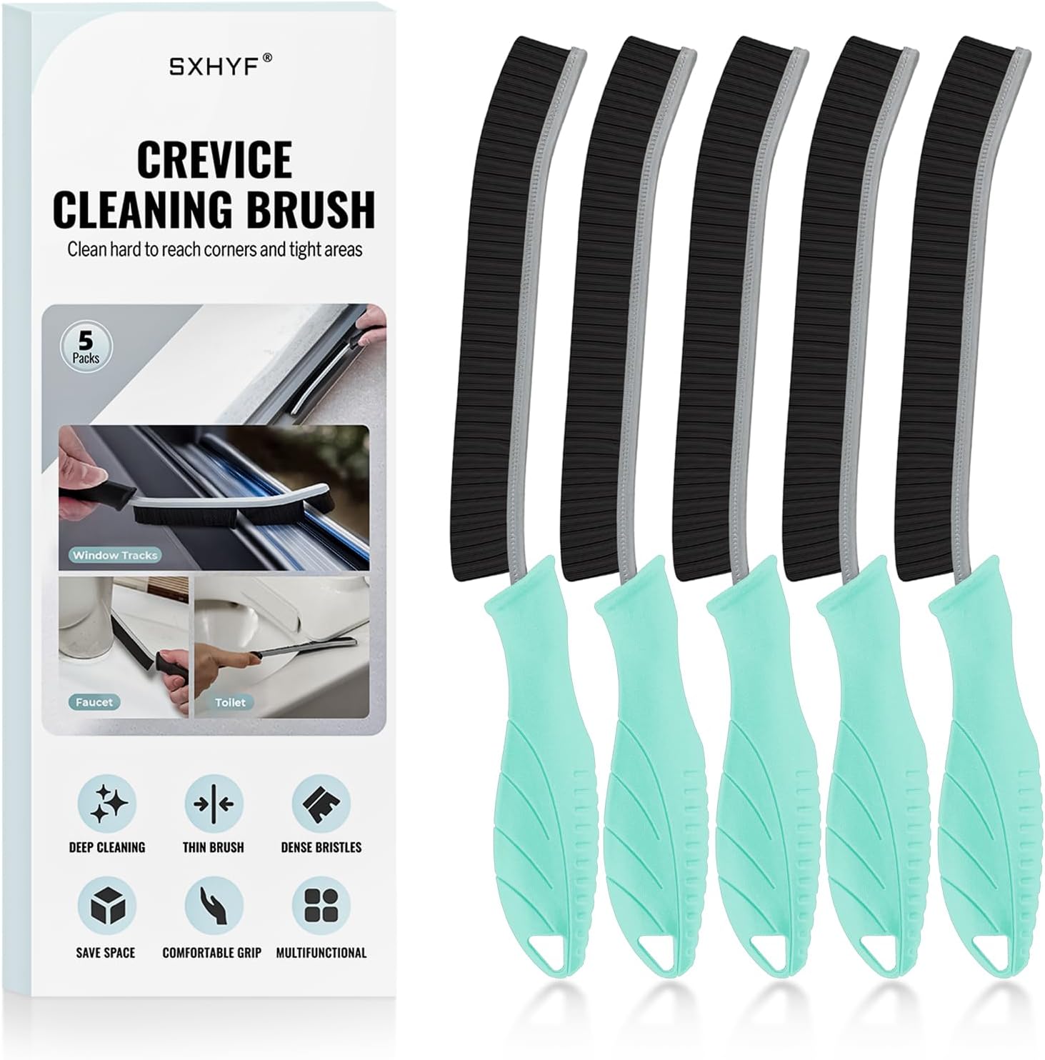 sxhyf crevice cleaning brush hard bristle grout scrub brush for bathroom kitchen household cleaning