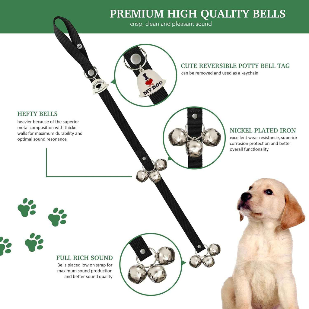 Caldwell's Pet Supply Co. Dog Potty Bells for All Breed Puppies and Adult Dogs, Adjustable Door Handle Strap