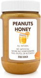 Ruff Ruff Raw natural dog peanut butter, 17 oz jar, Made in USA, healthy dog treats for puppies and adult dogs