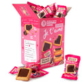 Michel et Augustin gourmet dark chocolate cookie squares, individually wrapped, 30-pack, French shortbread cookies with sea salt