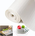 Beautysaid Shelf and Drawer Liner for Kitchen Cabinet, Non Adhesive Non Slip Shelf Paper Waterproof Washable Thickened for Dresser Pantry Shelve Bathroom Protector Liner(White,12 in x 10 FT)