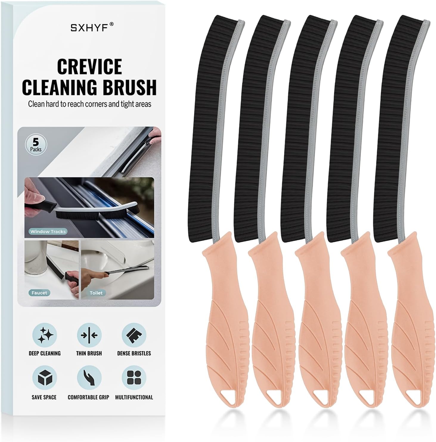 sxhyf crevice cleaning brush hard bristle grout scrub brush for bathroom kitchen household cleaning